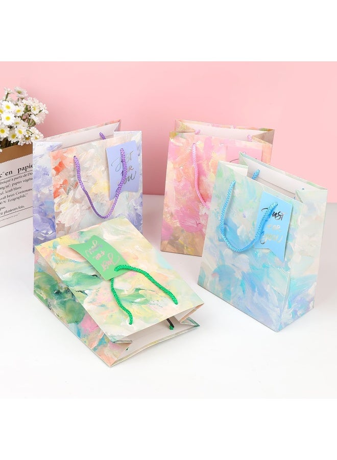 سيوسي Gift Bags, Colorful Paper Bags for Girl Women's Birthdays, Bridal Showers, Weddings, Mother's Day, Christmas, Thank You Bags-All Occation (Colorful, 12pcs, 9" Medium) - Image 2